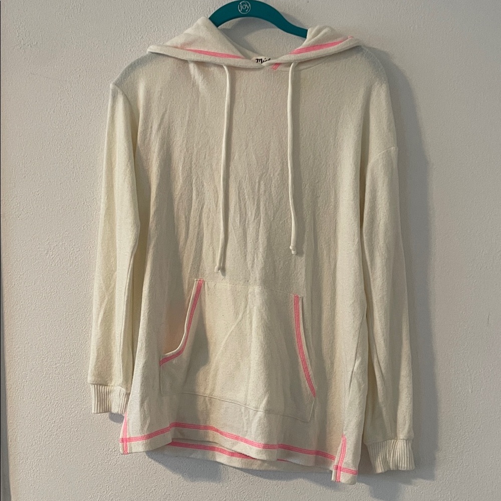 Michael Stars Cream Sweater with Pink Accents